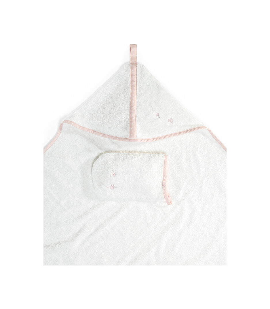 Stokke® Hooded Towel Pink Bee OCS, Розовые пчелки, mainview